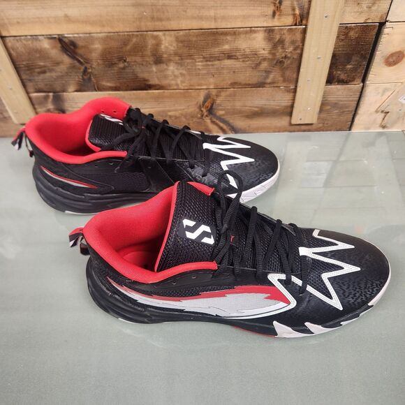 Puma Basketball Shoes Men’s Size 14 Black Red White Athletic Sneakers